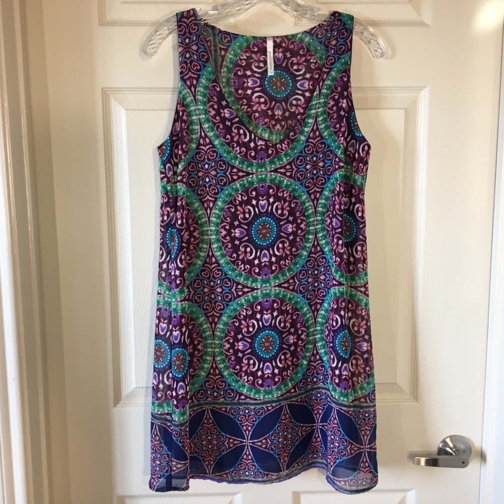 Peppermint | Purple Batik Shift Dress